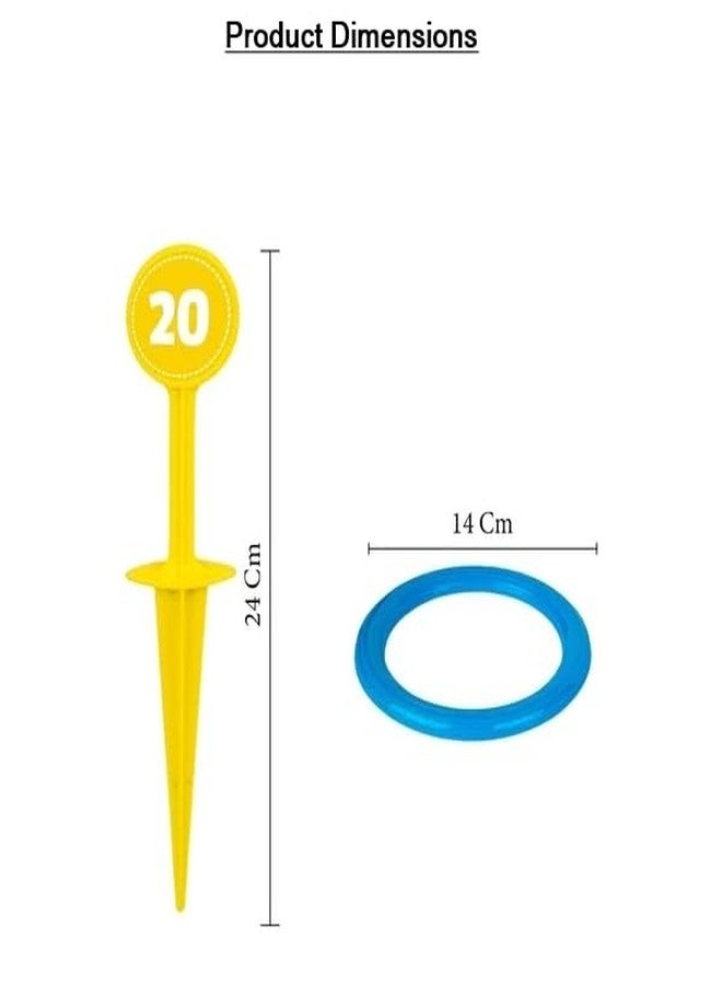 MUREN® 2-in-1 Ring Toss & Target Throw Game for Kids | Indoor Outdoor Plastic Toy | Toss The Ring on Target Hoopy Loopy Game Children - Image 4